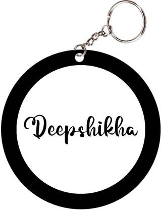SY Gifts Deepshikha Name Black Keychain Key Chain