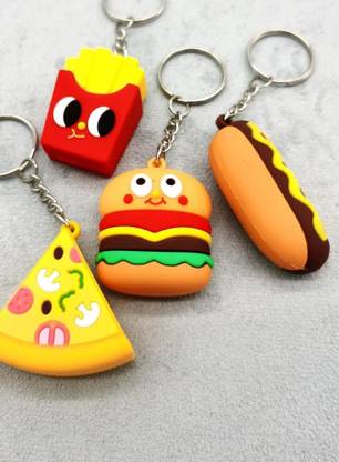 sky enterprises hot dog, pastry cake ,french fries and barger food Keychain keyring ni Key Chain
