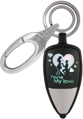 HANDSOME ISK Colorful You're My Love Couple light with hook Locking Lock Key Chain