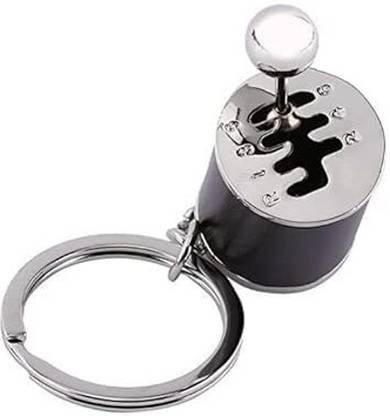 REVATAKG 6-Speed Shifter Gear Keychain, Mini Car Gear Shift Stick Knob Keyring Key Chain