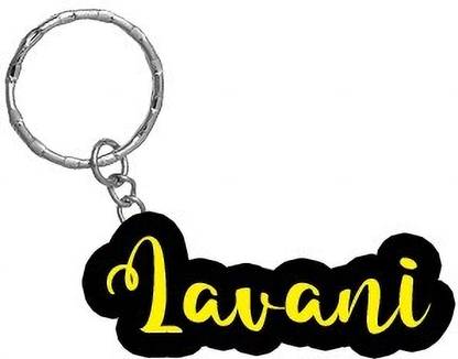 SY Gifts Lavani Name Black Yellow Name Keychain Key Chain