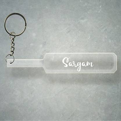 SY Gifts Cricket Bat Logo Design With Sargam Name Key Chain