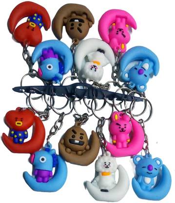 Elegant Personalized Gifts Cartoon Character Keychains 3 cm Each (Pack of 24) for Kids (UniHorse_White) Key Chain