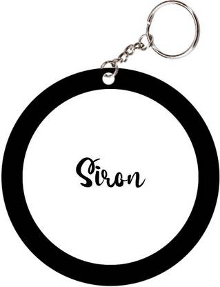 SY Gifts Siron Name Black Keychain Key Chain