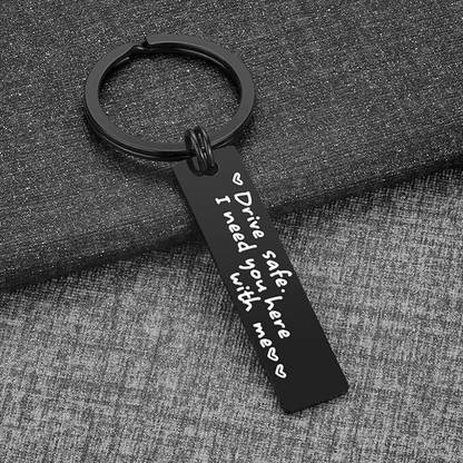 Myurawells Drive Safe Handsome Keychain I Love You Boyfriend Key Chain