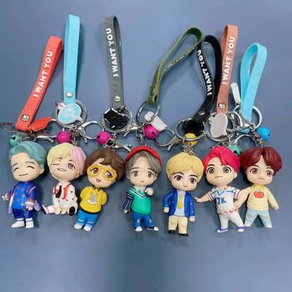 gtrp Keychain Set of 7 TinyTan Kpop BTS Acrylic Cute Tiny TAN Key Chain Key Chain