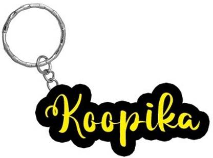 SY Gifts Koopika Name Black Yellow Name Keychain Key Chain