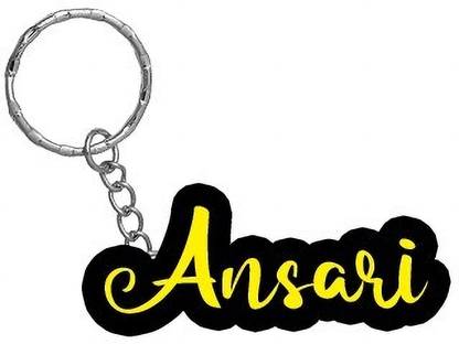 SY Gifts Ansari Name Black Yellow Name Keychain Key Chain