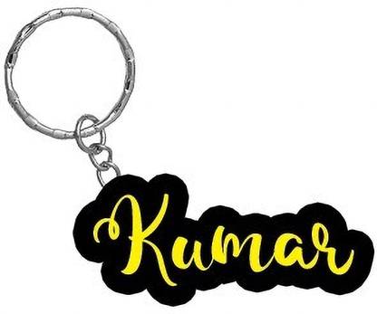 SY Gifts Kumar Name Black Yellow Name Keychain Key Chain