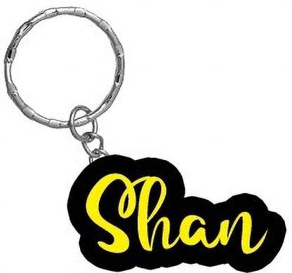 SY Gifts Shan Name Black Yellow Name Keychain Key Chain
