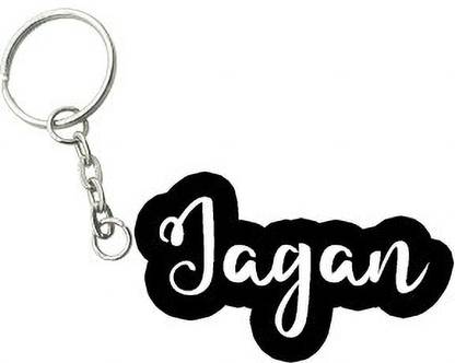 SY Gifts Jagan Black White Name Keychain Key Chain