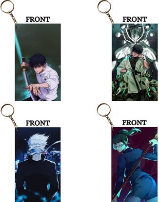Hariyaali Enterprises LLP Jujutsu Kaisen YUTA SUKUNA GOJO MAKI Unique Style 4 pcs Combo Key Chain