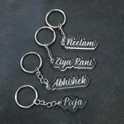 ZIA acrylic engraved keychain name keychains Key Chain