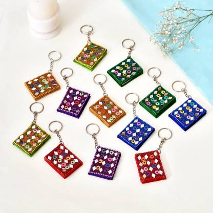 Craftam Keyring Diary Set of 12 Pcs Key Chain