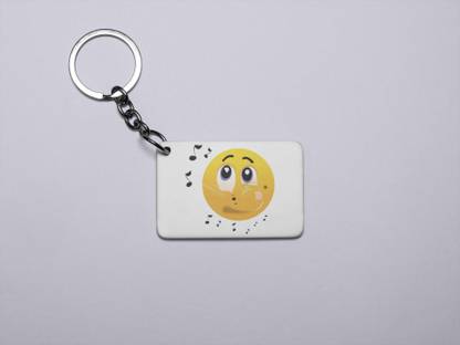 DOGAR ESSENTIALS Remembering Music Emoji- Printed Acrylic Keychains(Pack Of 2) Key Chain