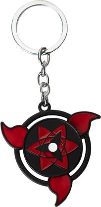 RainSound Sasuke Sharingan red Naruto Anime Spinning Key Chain