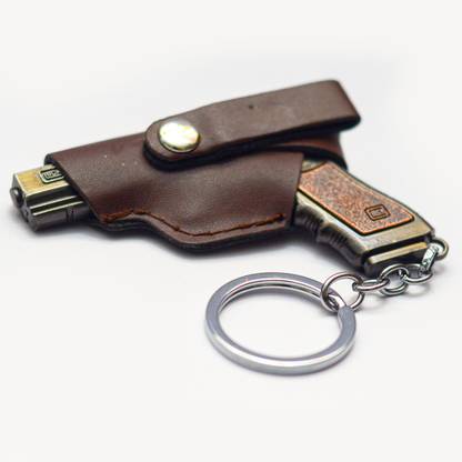 OFM Tactical Defender Metal Gun Keychain with Holster Key Chain
