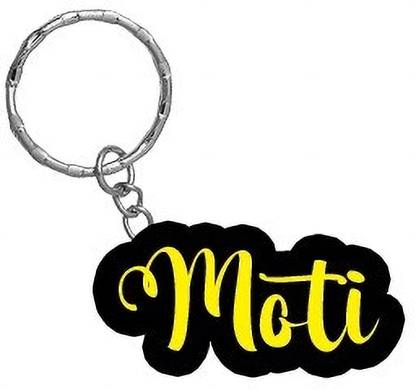 SY Gifts Moti Name Black Yellow Name Keychain Key Chain