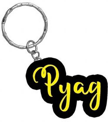 SY Gifts Pyag Name Black Yellow Name Keychain Key Chain