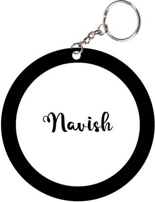 SY Gifts Navish Name Black Keychain Key Chain