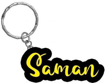 SY Gifts Saman Name Black Yellow Name Keychain Key Chain