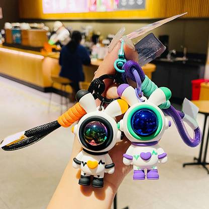 Lyla Cartoon Keyring Car Key Delicate Space Robot for Gifts Decorations Violet Key Chain