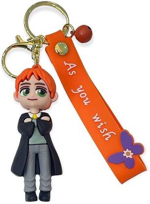 Augen Premium Ron Weasley Action Figure Gifting Key Ring AntiRust (Pack of 1) Plastic Key Chain