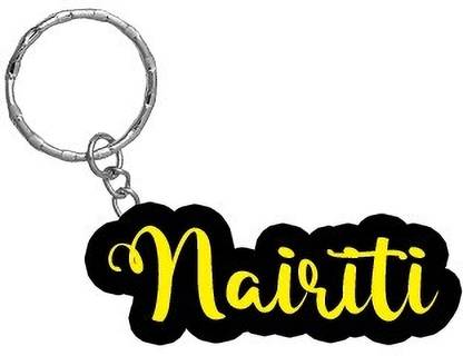 SY Gifts Nairiti Name Black Yellow Name Keychain Key Chain