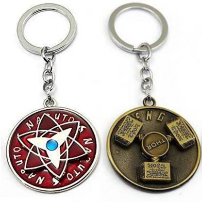 Jainsburys Combo of Naruto spinning Rotating keychain & Thor hammer Rotating keychain Key Chain