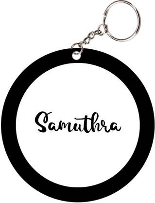 SY Gifts Samuthra Name Black Keychain Key Chain