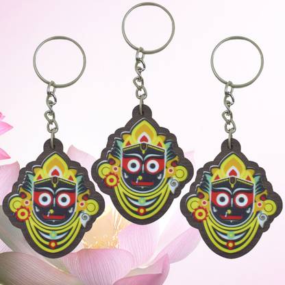 Jagannath World key-ring-jaga-wood-set-3-0N Key Chain