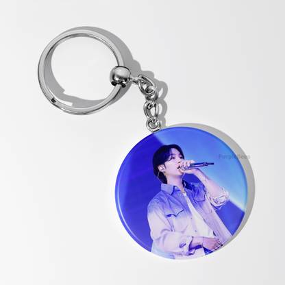 PurpleBees BTS Suga mic KEYCHAIN |BTS k-pop fan merch gift | Metal 58mm | Key Chain