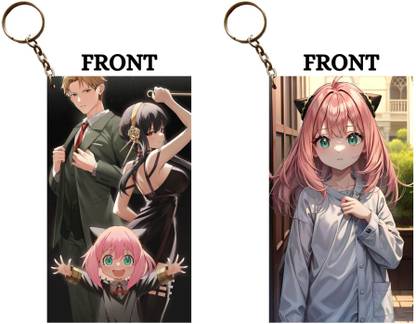Hariyaali Enterprises LLP Spy X Family FAMILY DANCES AND ANYA SLEEPY Unique Style 2 pcs Combo Key Chain