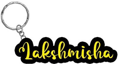 SY Gifts Lakshmisha Name Black Yellow Name Keychain Key Chain