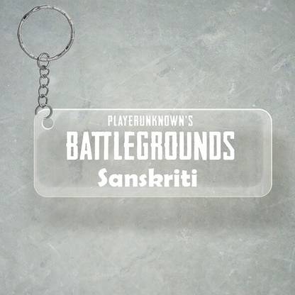 SY Gifts PUBG Design With Sanskriti Name Key Chain
