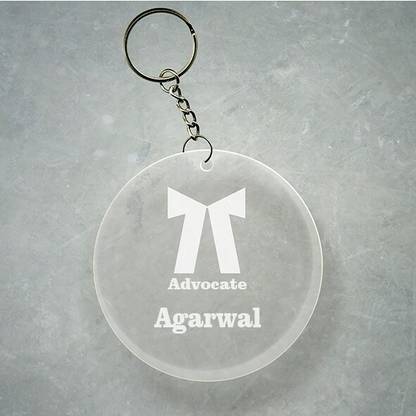 SY Gifts Advocate Logo Desigh With Agarwal Name Key Chain