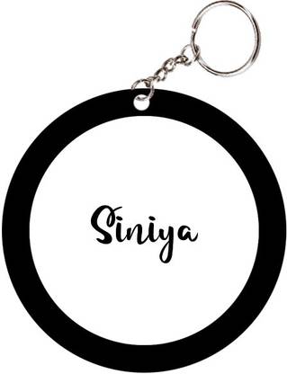 SY Gifts Siniya Name Black Keychain Key Chain