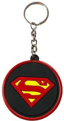 Lakhdatar Mall Rubber Single Sided Superman logo Keychains and Keyring Key Chain