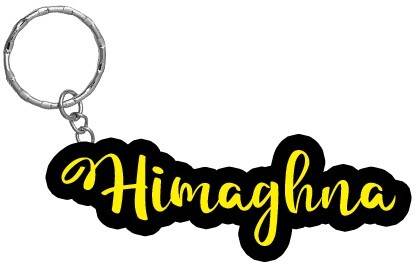 SY Gifts Himaghna Name Black Yellow Name Keychain Key Chain