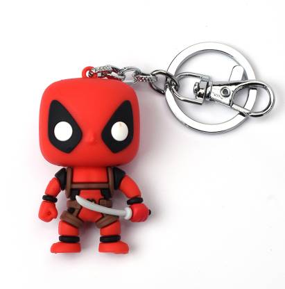 Daiyamondo Marvel Famous Character Deadpool Broad Face 3D keychain With ...