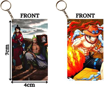 Hariyaali Enterprises LLP LUFFY AND ZORO X ACE FIREY Unique Style 2 pcs Combo Key Chain