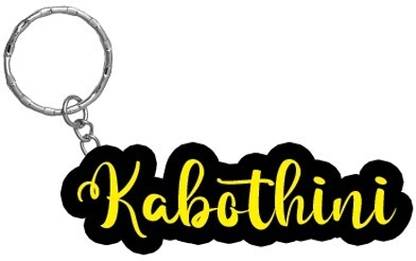 SY Gifts Kabothini Name Black Yellow Name Keychain Key Chain