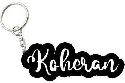 SY Gifts Koheran Black White Name Keychain Key Chain