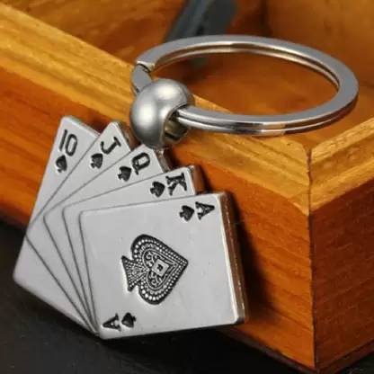 Shopping Dust Mini Playing Card Keychain Key Chain