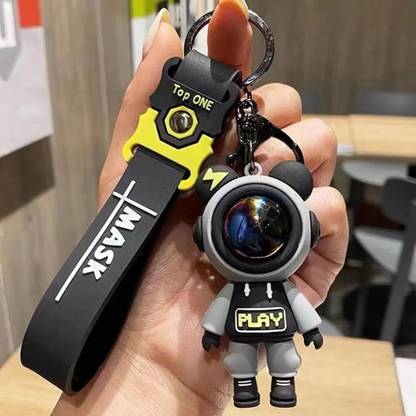 Samvardhan Space Astronaut Keychain Pilot Bear Strap Keychain Keyrings Creative Cool Cute Key Chain