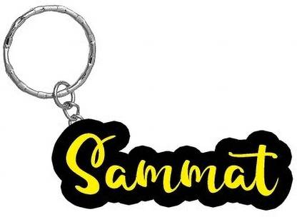 SY Gifts Sammat Name Black Yellow Name Keychain Key Chain