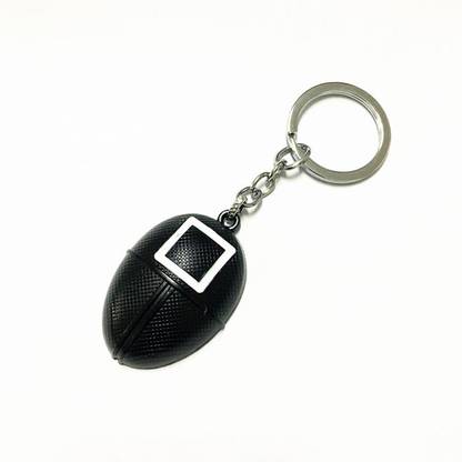 Deethyas Fashion Money Squid Game Mask Shape Beautiful Metal Keychain Key Chain