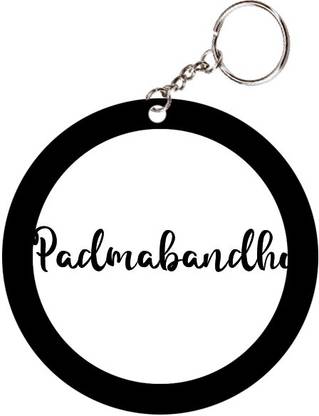 SY Gifts Padmabandhu Name Black Keychain Key Chain