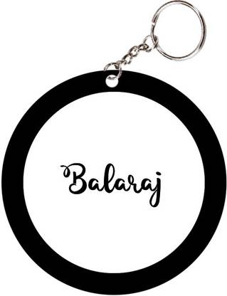 SY Gifts Balaraj Name Black Keychain Key Chain