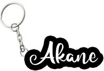 SY Gifts Akane Black White Name Keychain Key Chain